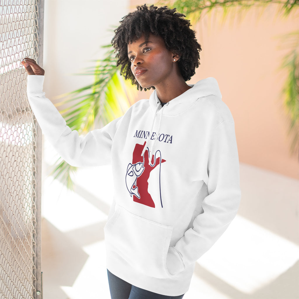 Minnesota Pride Unisex White Hoodie for Winter Glamour