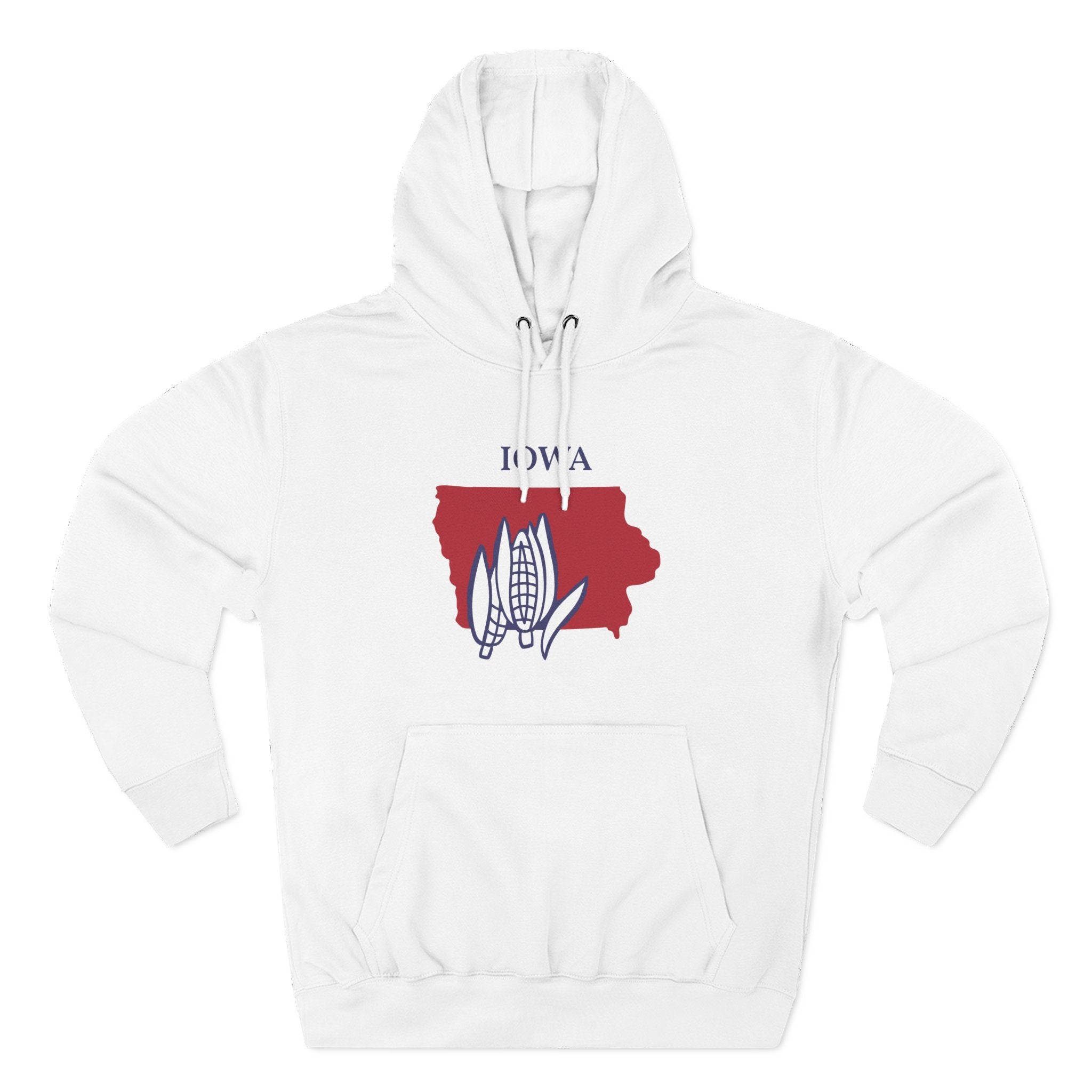 Iowa Pride Unisex White Hoodie for Winter Glamour