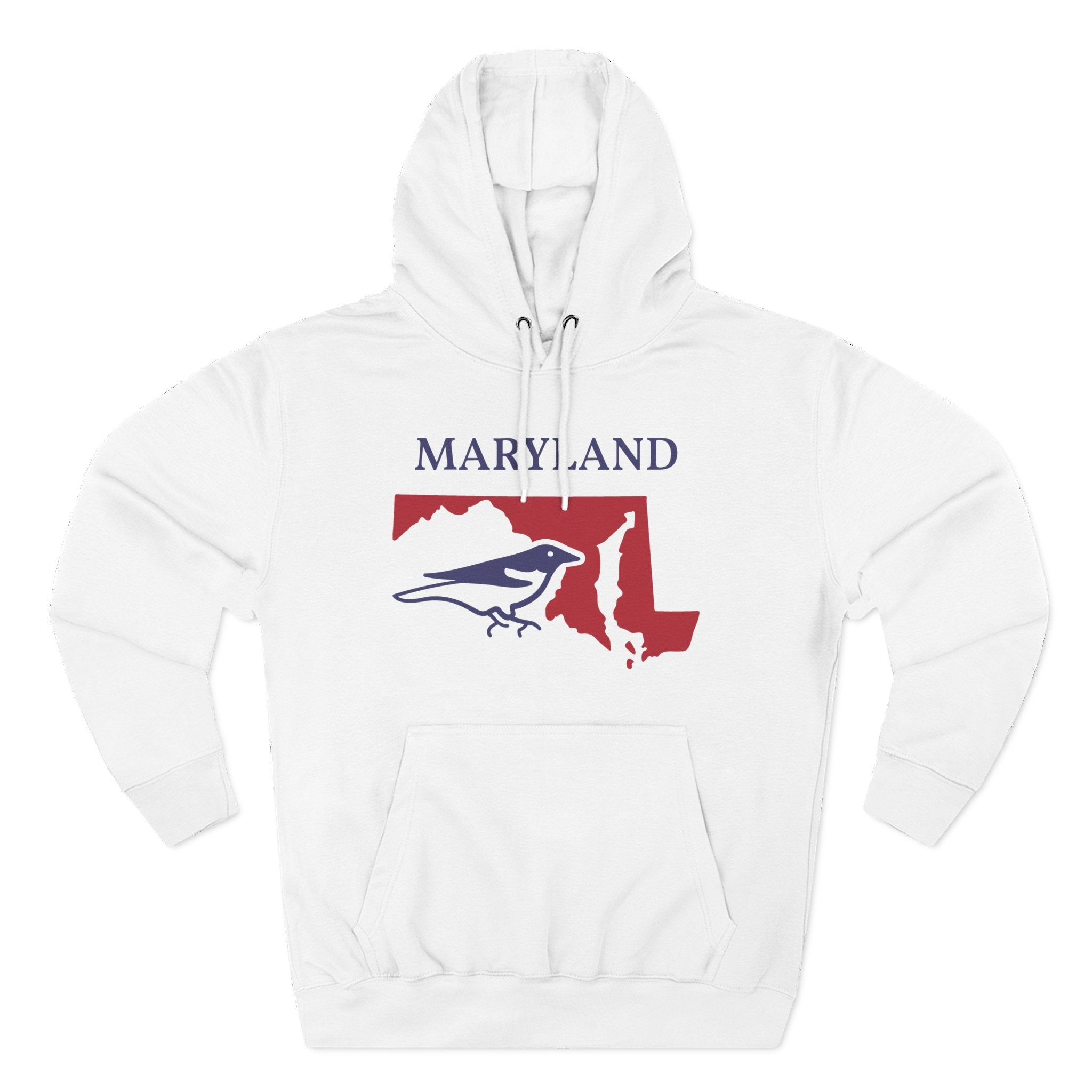 Maryland Pride Unisex White Hoodie for Winter Glamour