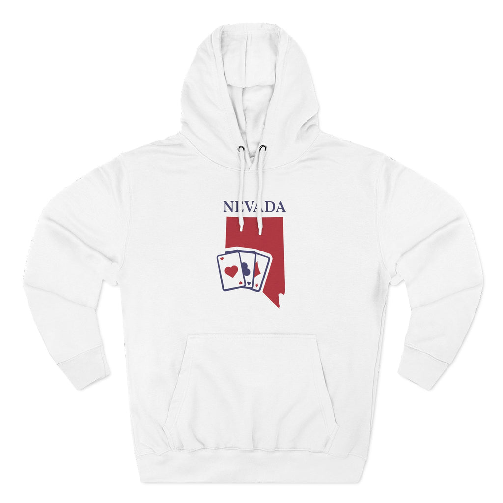 Nevada Pride Unisex White Hoodie for Winter Glamour