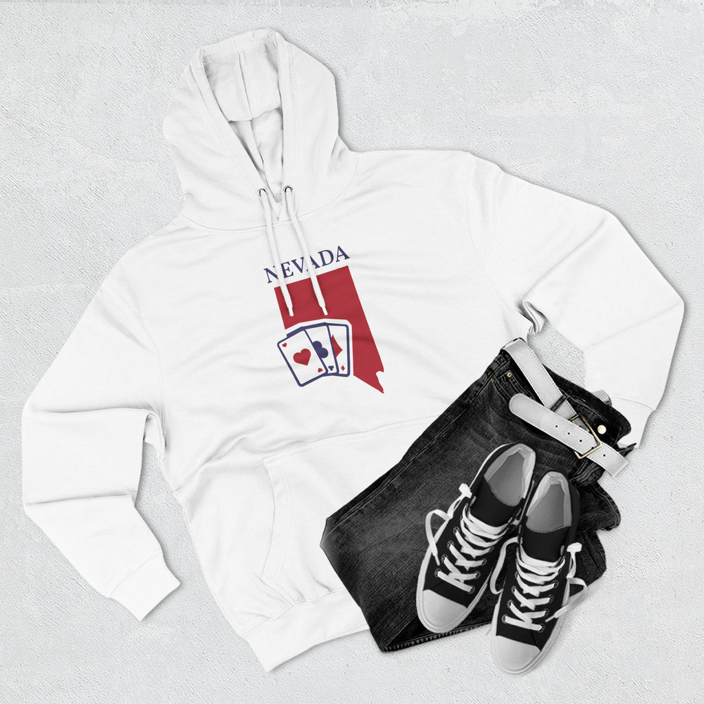 Nevada Pride Unisex White Hoodie for Winter Glamour