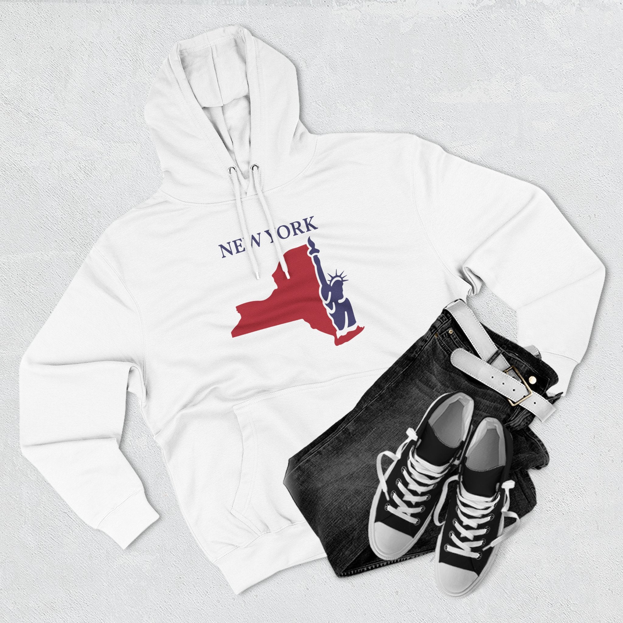 New York Pride Unisex White Hoodie for Winter Glamour