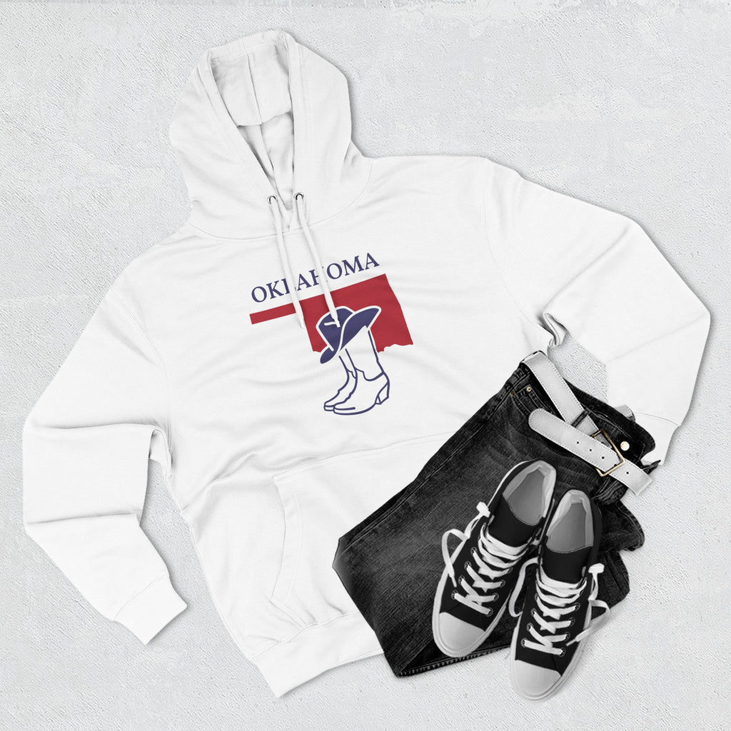 Oklahoma Pride Unisex White Hoodie for Winter Glamour