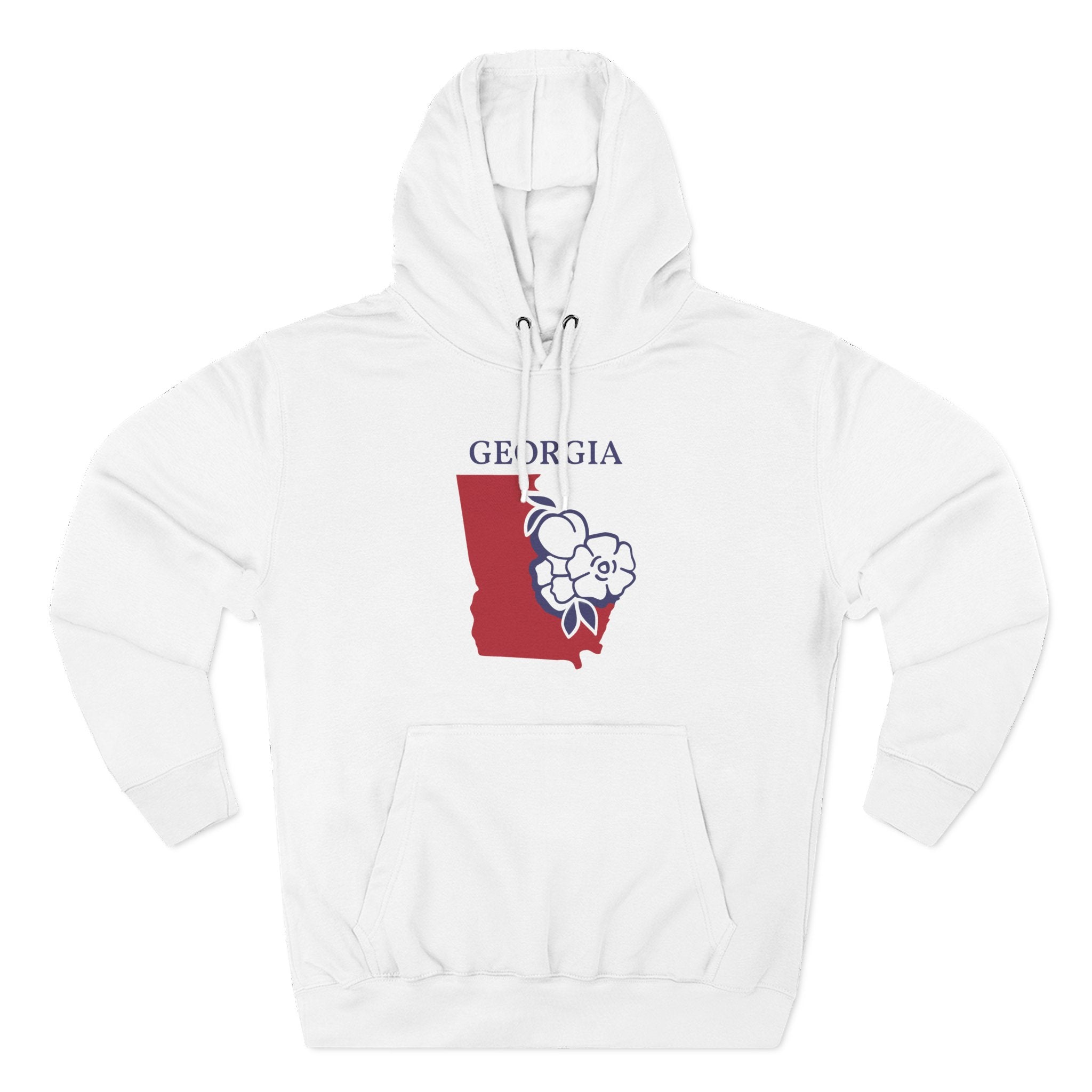 Georgia Pride Unisex White Hoodie for Winter Glamour