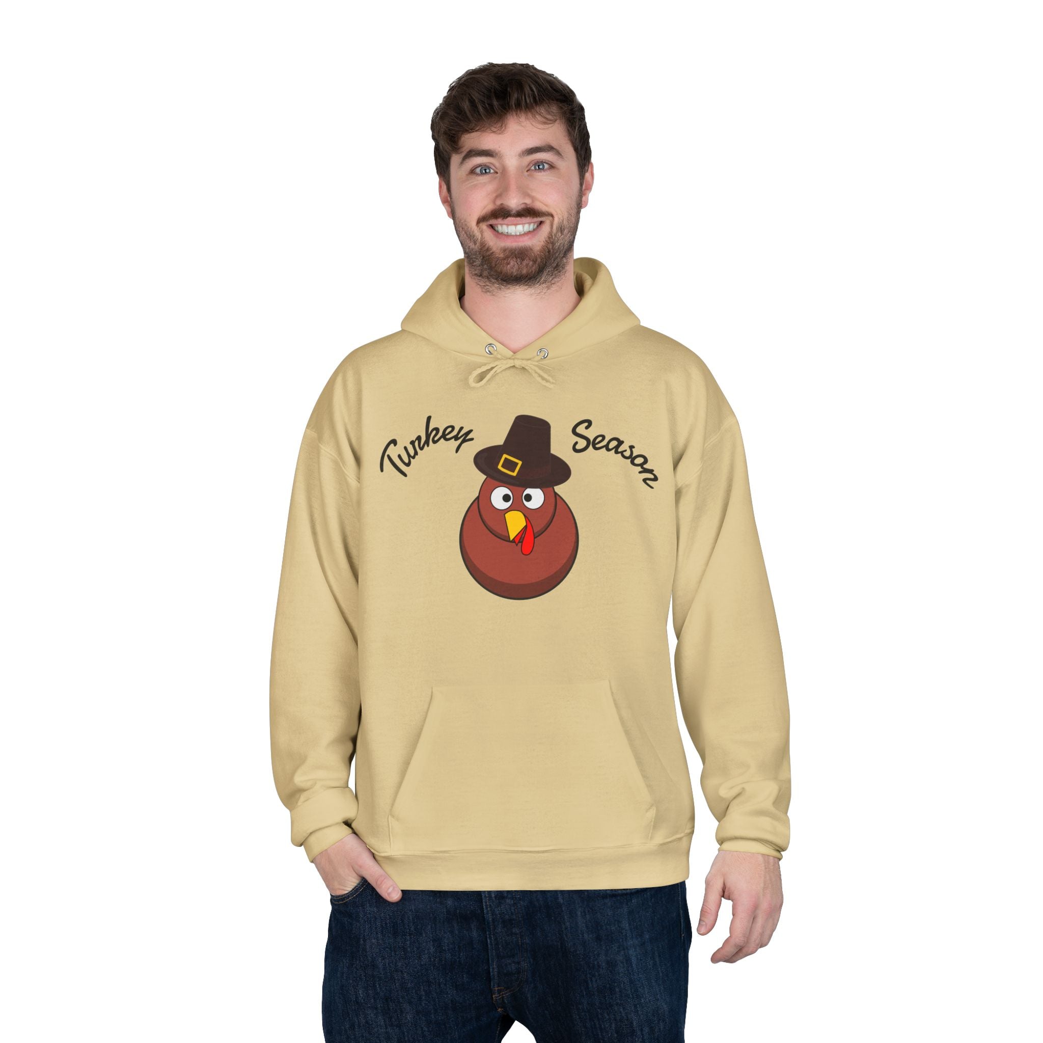 Thanksgiving Turkey Pullover Hoodie, Autumn Apparel, Holiday Gift, Cozy Sweatshirt, Fall Fashion, Family Gathering Wear