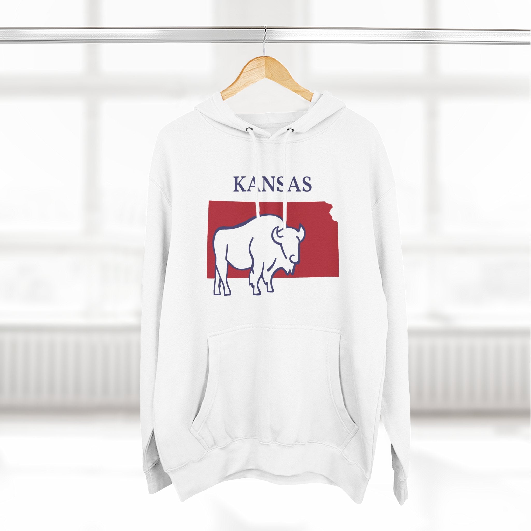 Kansas Pride Unisex White Hoodie for Winter Glamour