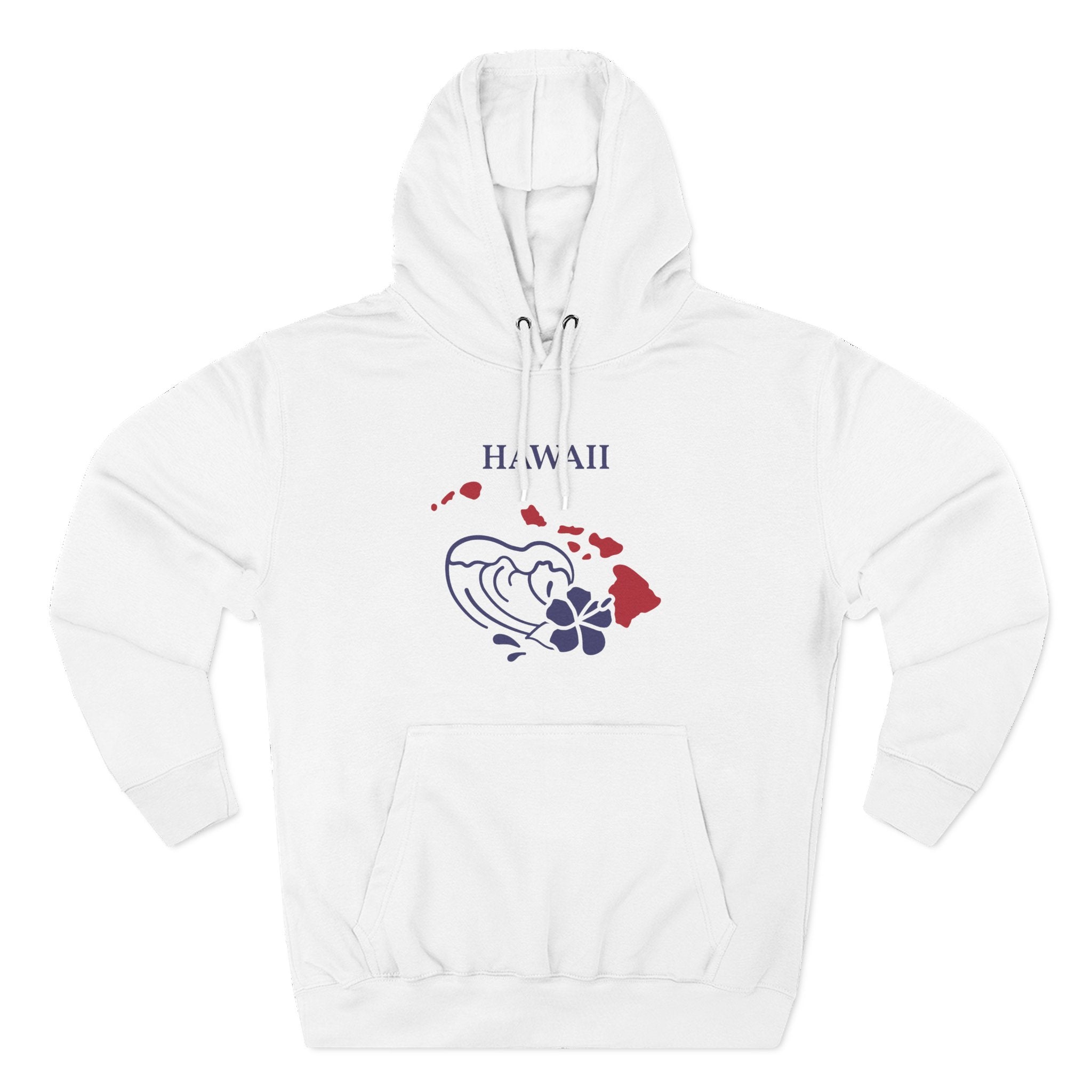 Hawaii Pride Unisex White Hoodie for Winter Glamour