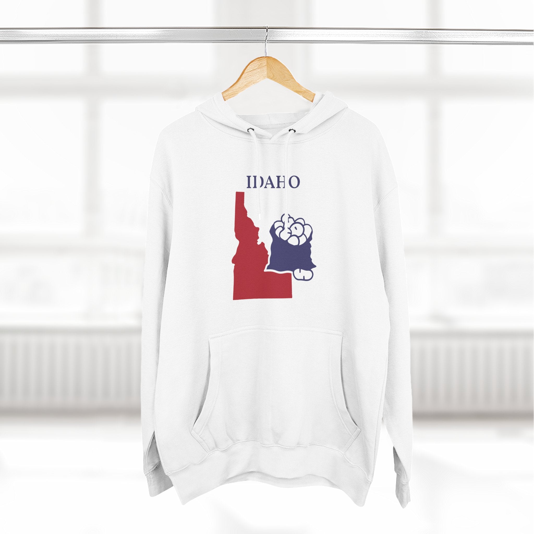 Idaho Pride Unisex White Hoodie for Winter Glamour