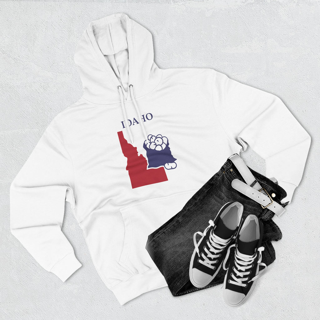 Idaho Pride Unisex White Hoodie for Winter Glamour