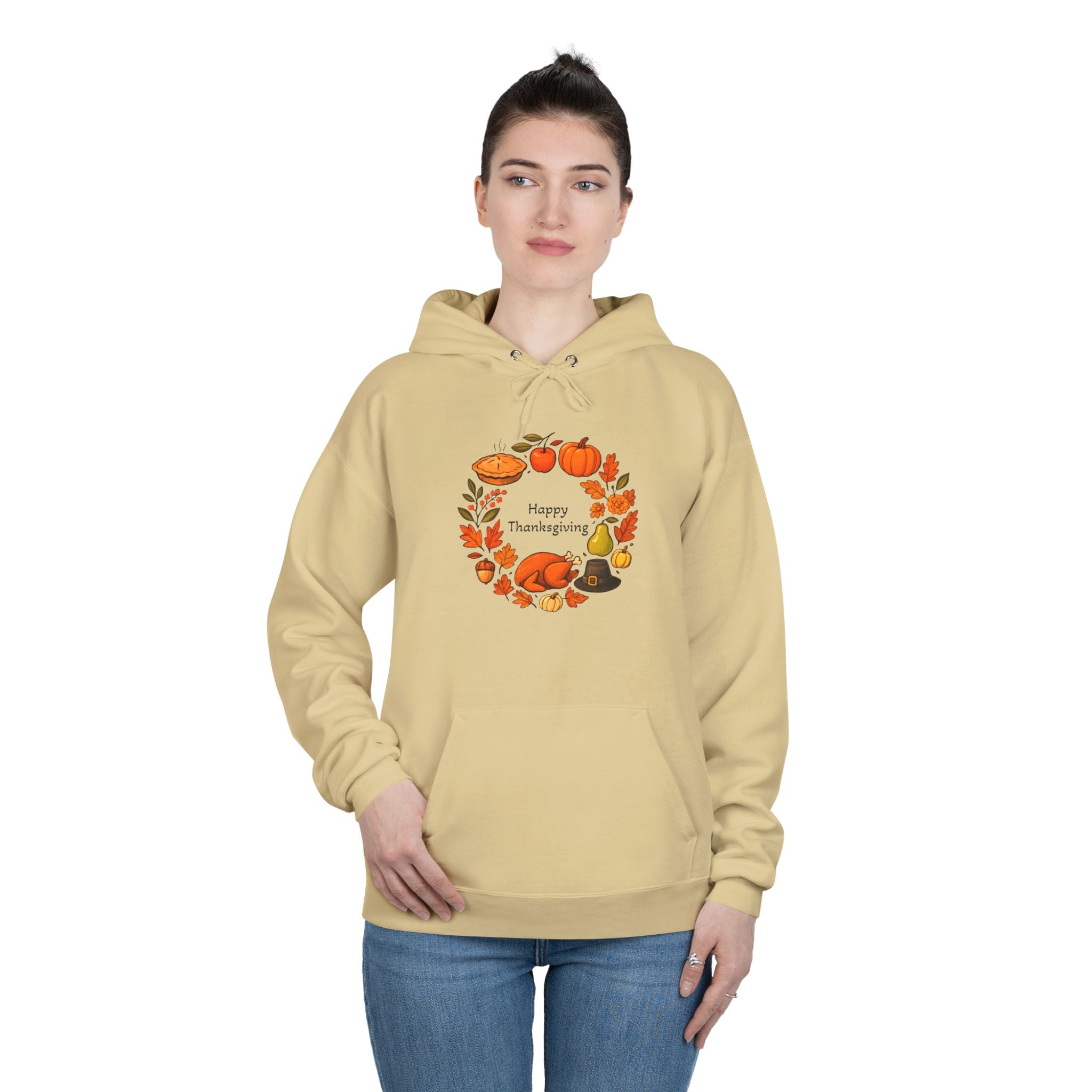 Thanksgiving Day Autumn Harvest Hoodie Sweatshirt, Cozy Fall Pullover, Eco-Friendly Fashion, Thanksgiving Gift, Seasonal Apparel, Unisex Comfort