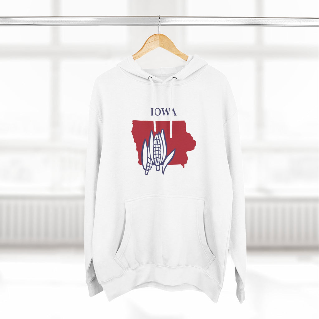 Iowa Pride Unisex White Hoodie for Winter Glamour