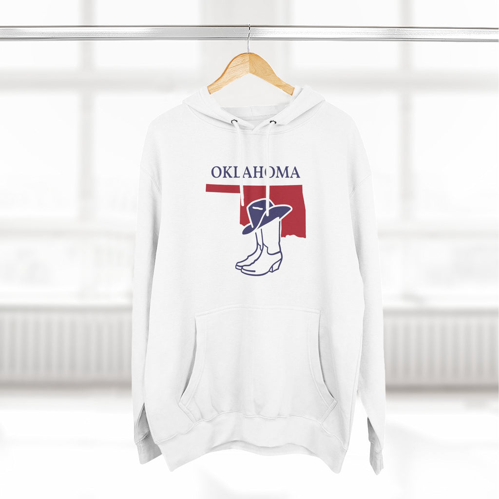 Oklahoma Pride Unisex White Hoodie for Winter Glamour