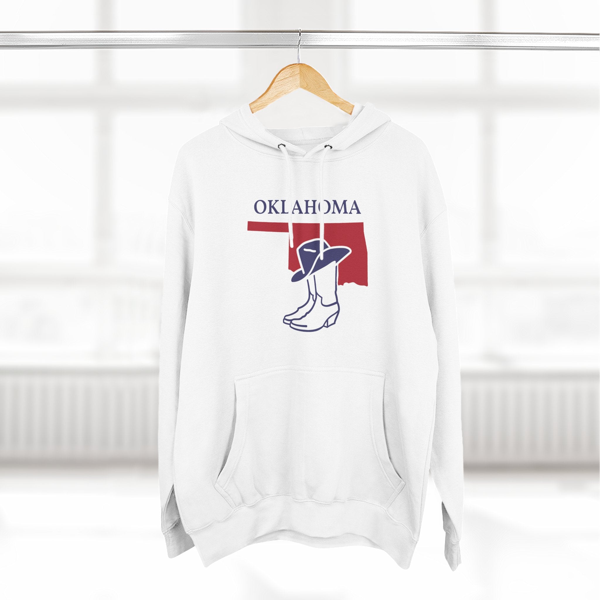 Oklahoma Pride Unisex White Hoodie for Winter Glamour