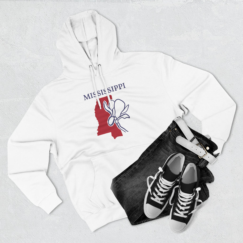 Sudadera blanca unisex Mississippi Pride para un look invernal glamuroso