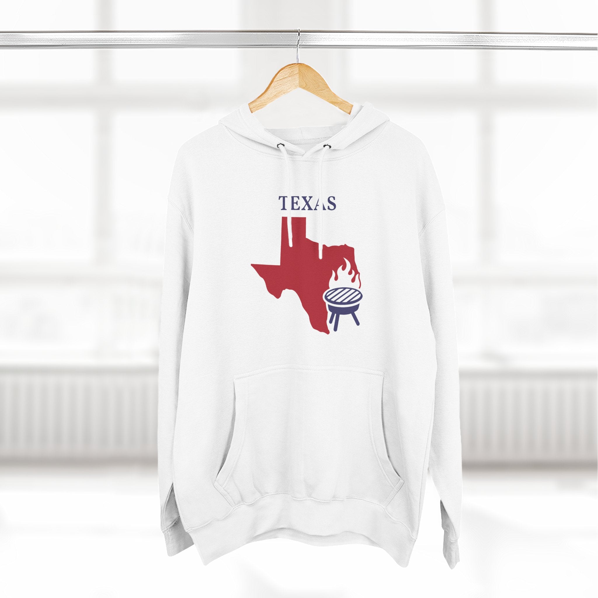 Texas Pride Unisex White Hoodie for Winter Glamour