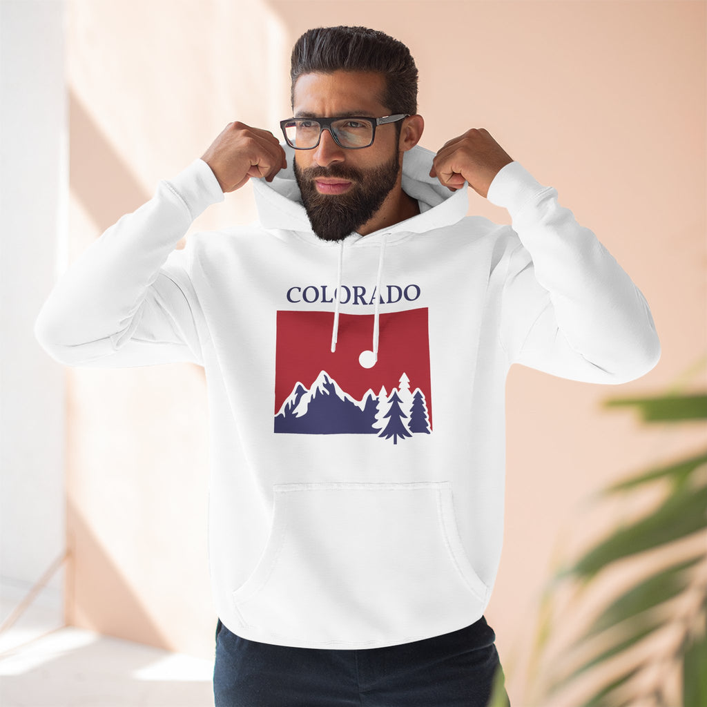 Colorado Pride Unisex White Hoodie for Winter Glamour