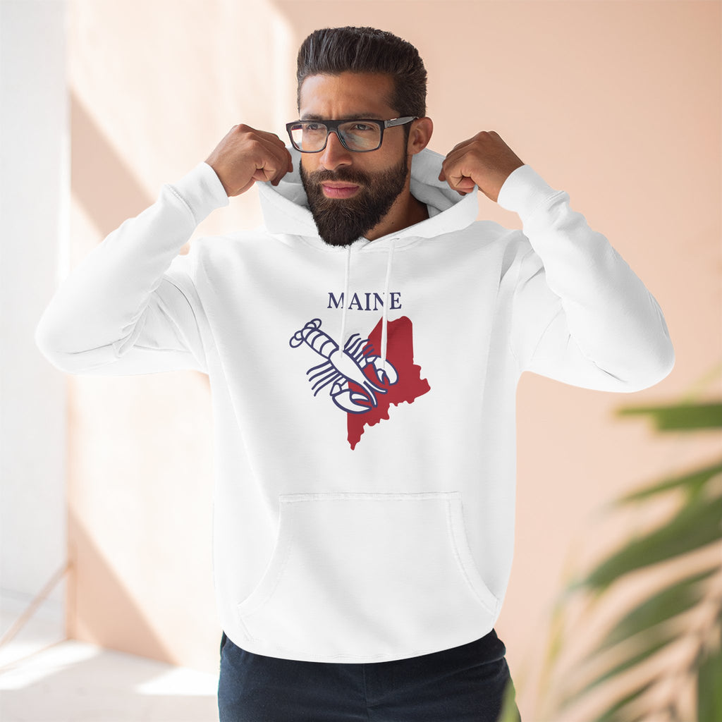 Maine Pride Unisex White Hoodie for Winter Glamour