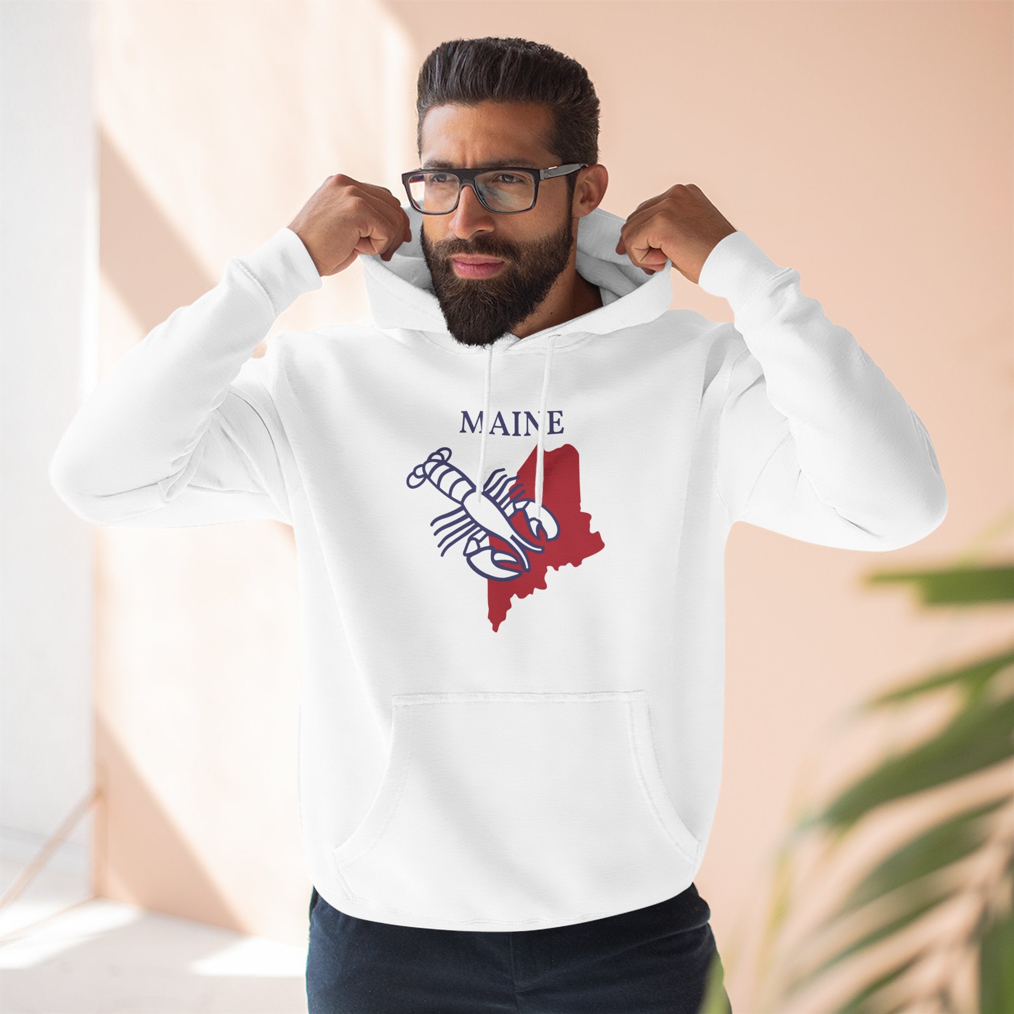 Maine Pride Unisex White Hoodie for Winter Glamour