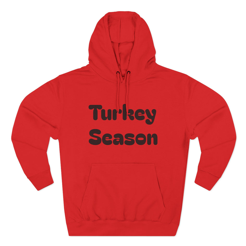 Thanksgiving Turkey Hoodie, Turkey on the defensive, Funny Fleece Sweatshirt, Fall Apparel, Holiday Gift, Autumn Fashion, Cozy Wear