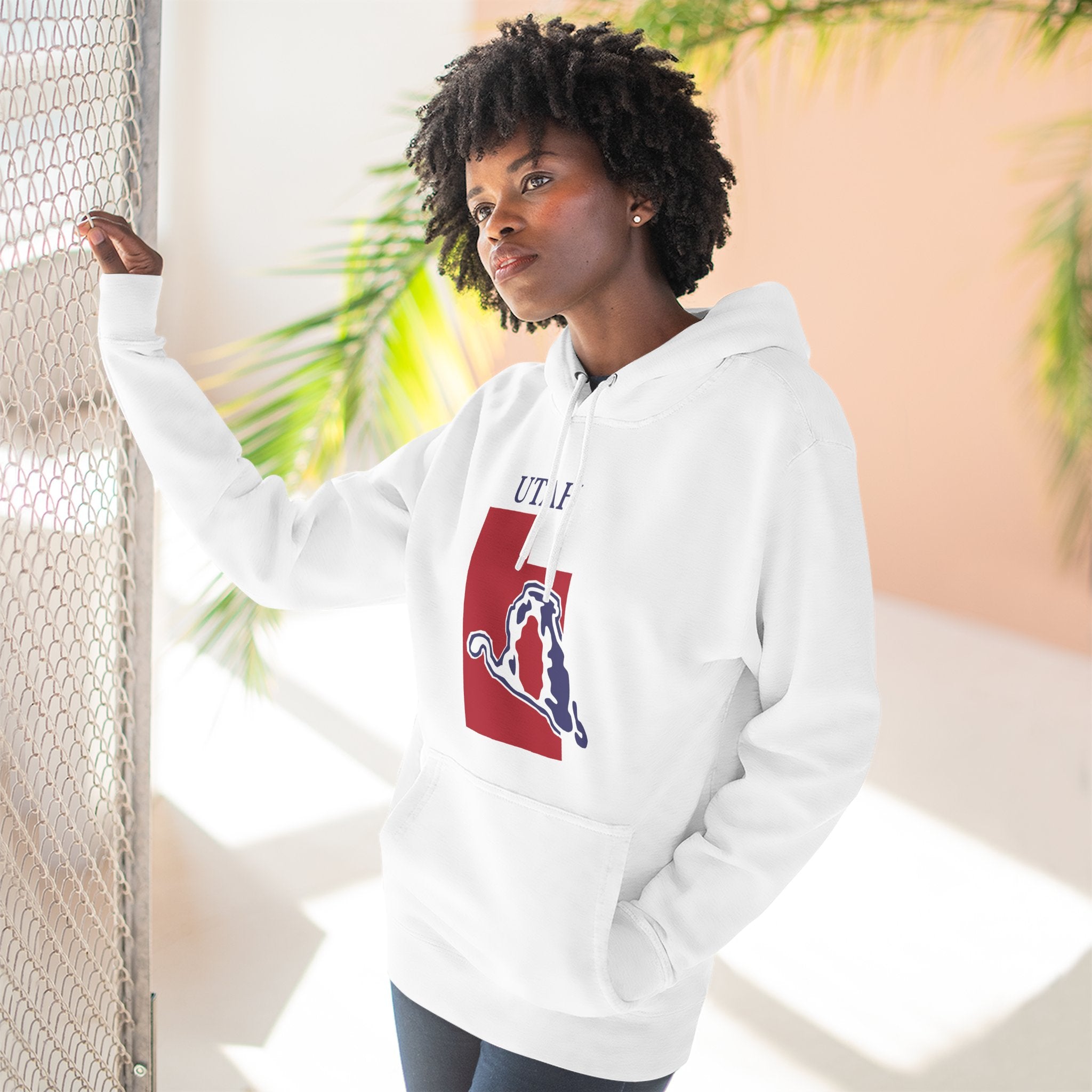 Utah Pride Unisex White Hoodie for Winter Glamour