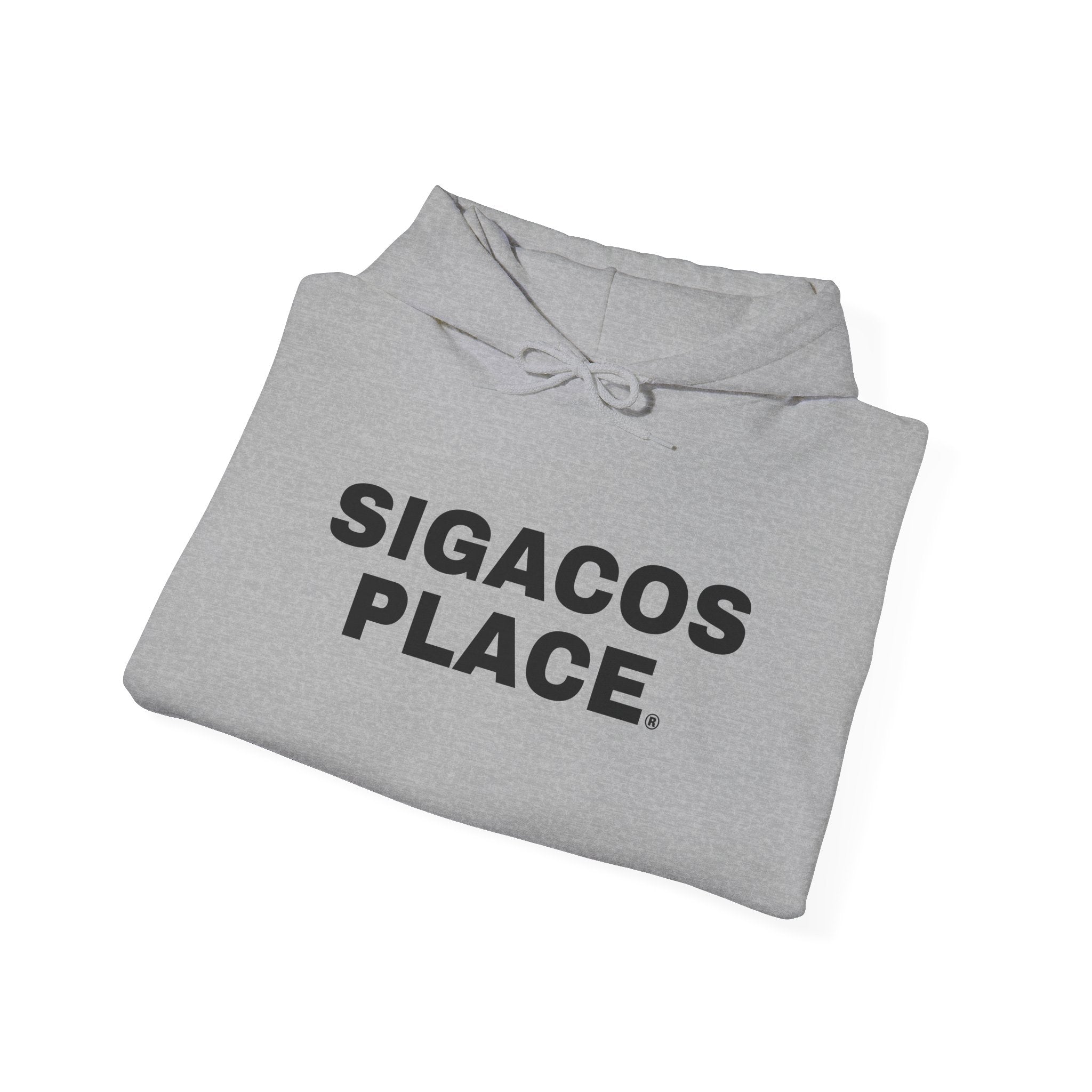 Unisex "SIGACOS PLACE" Gray Heavy Blend™ Hooded Sweatshirt