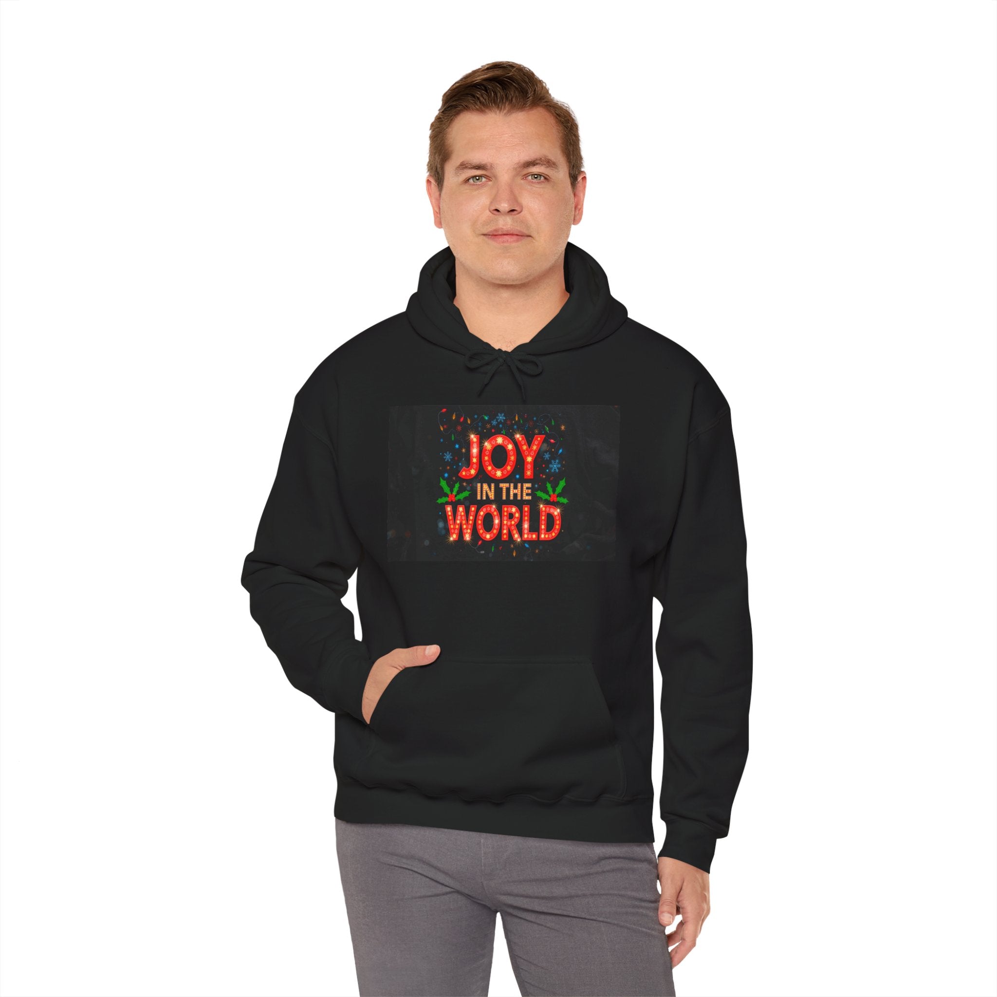 “JOY IN THE WORLD” Christmas Hoodie – Special Couples Edition Version A