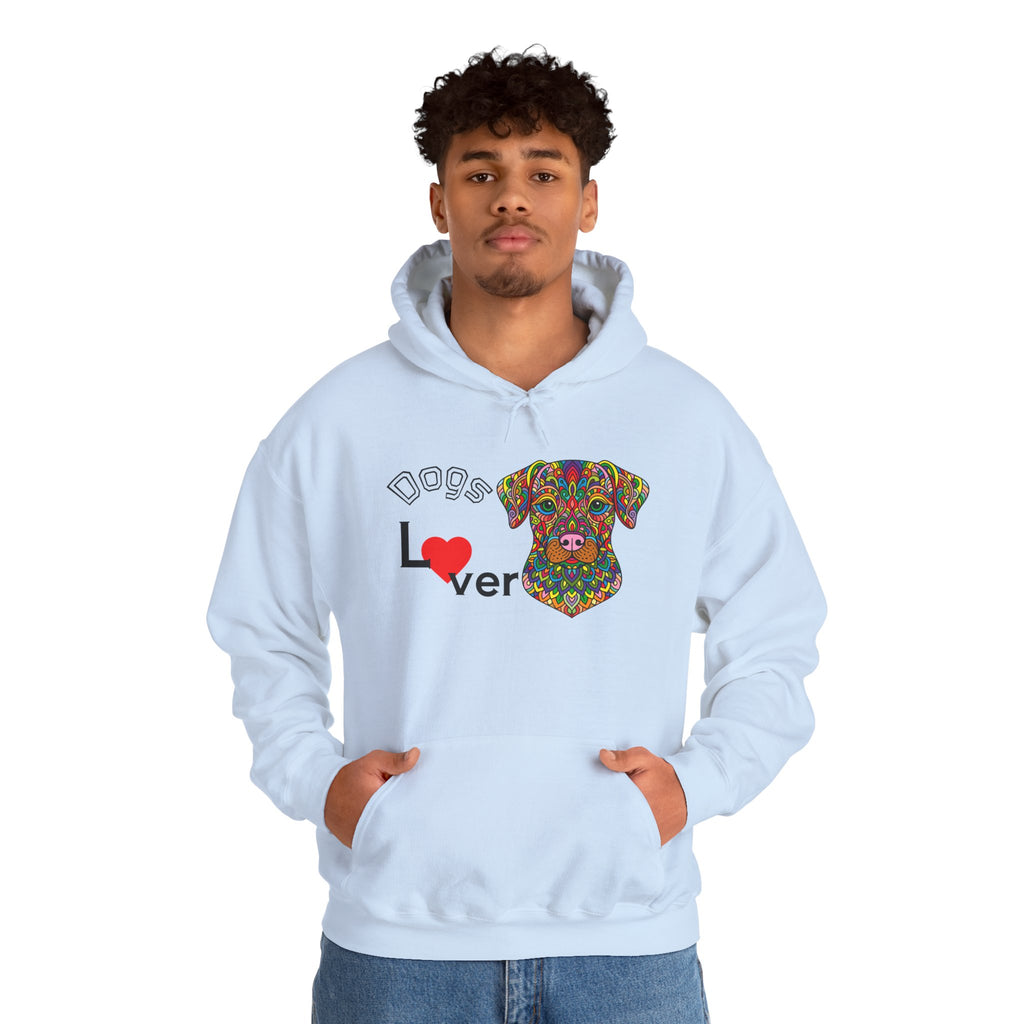 Colorful Dog Lover Hoodie, Unisex Sweatshirt, Cozy Fashion, Nature Lover Gift, Fall Apparel, Eco-Friendly Clothing, Dogs lover