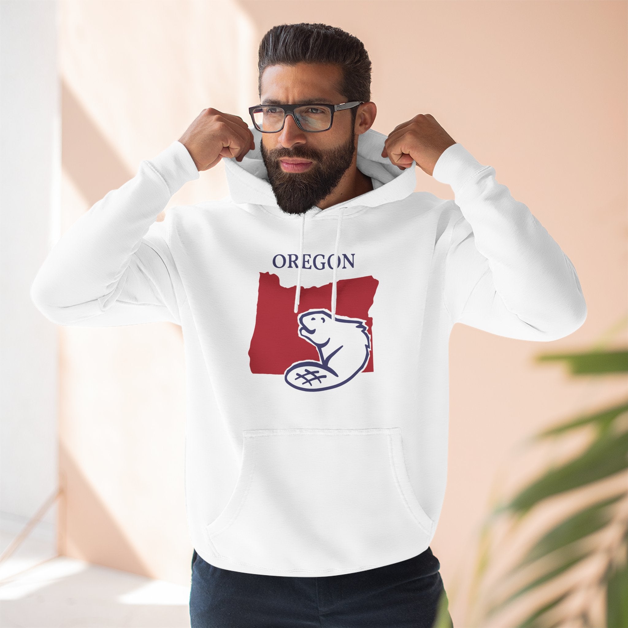 Oregon Pride Unisex White Hoodie for Winter Glamour