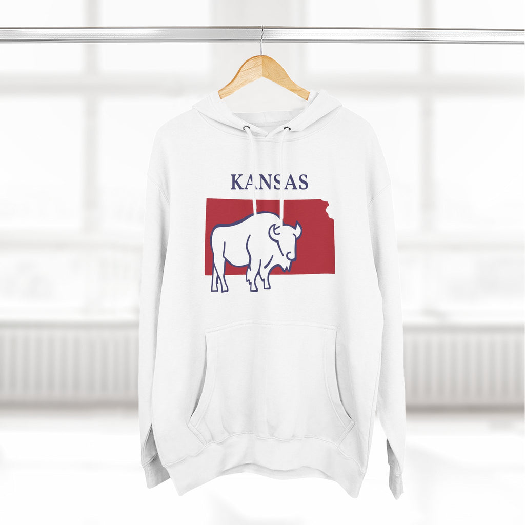 Kansas Pride Unisex White Hoodie for Winter Glamour