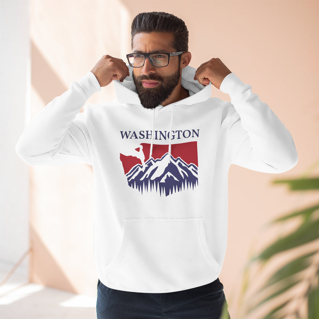 Washington Pride Unisex White Hoodie for Winter Glamour