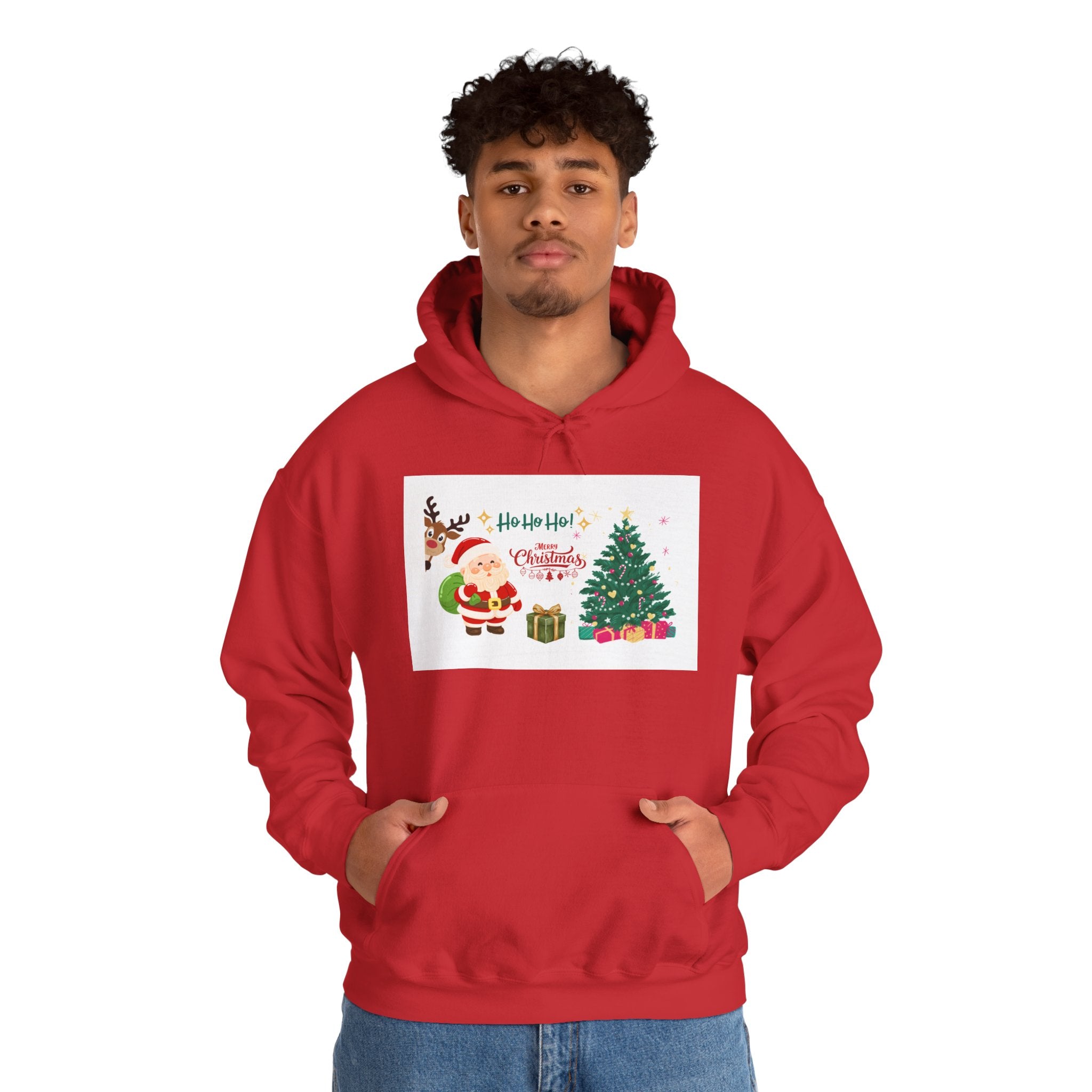 Festive Red Santa Hoodie for Christmas Celebrations