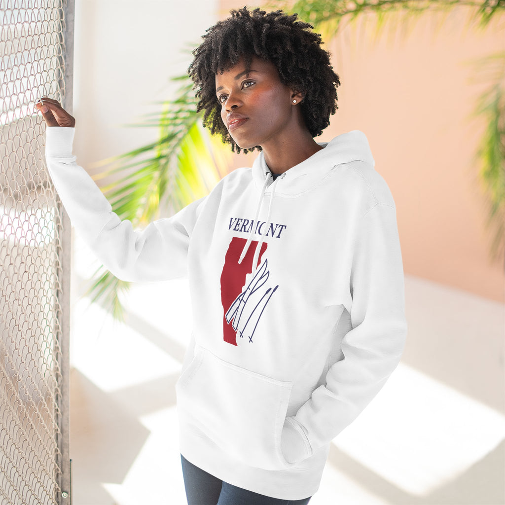 Vermont Pride Unisex White Hoodie for Winter Glamour